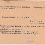 DR-Infla - 4x1 Mio. Korbdeckel Fernkarte Sensburg - Talten b. Nikolaien 20.10.23