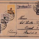 DR-Infla - 5+2+1 Mrd. Korbdeckel Drucksachenkarte i.d. SCHWEIZ 14.11.23
