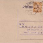 DR-Infla - 2x5 Mrd. Korbdeckel Fernkarte Ludwigsburg - Neckarweihingen 23.11.23