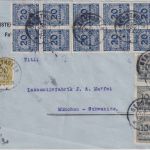 DR-Infla - 20 Mio. Korbdeckel 10er-Block u.a. Brief Gersthofen 5.11.23