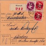 DR-Infla - 2x50+75 Pfg. By-Abschied/DR Einschreibe-Paketkarte Kürmreuth 22.5.20