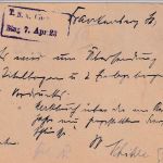 DR-Infla - 20 Pfg. Dienst Ganzsache+Zusatz Frankenberg - Chemnitz 6.4.23 (!)