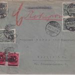 DR-Infla - 3x5000 M. Queroval u.a. Rohrpost-Ortsbrief Berlin NW 35 31.8.23