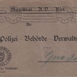 DR-Infla - 100 M. Ziffer Perfin "Kiel" Fernbrief Kiel - Gera 31.3.23
