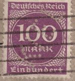 DR-Infla - 100 M. Ziffer Perfin "Kiel" Fernbrief Kiel - Gera 31.3.23