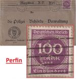 DR-Infla - 100 M. Ziffer Perfin "Kiel" Fernbrief Kiel - Gera 31.3.23
