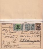 DR-Infla - 75Tsd/1.000 M. u.a. Doppelkarte Wutöschingen -Säckingen 21.9.23