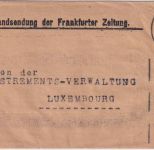 DR-Infla - 30 M. Posthorn u.a. Streifband n. LUXEMBURG Frankfurt a/M 3.5.23