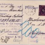 DR-Infla - 2 M. Posthorn Abart Ortskarte Karlsruhe 1.12.22