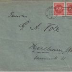 DR-Infla - 2x500 M. Ziffer Perfin "AEG" Brief Mannheim - Heilbronn 4.8.23