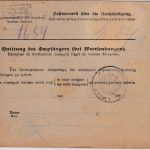 DR - 1,50/1,25 M. Reichspostamt u.a. Paketkarte Zeitz - Heydekrug 9.12.20