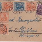 DR - 10+30 Pfg. Germania Zusammendrucke u.a. Fernkarte Osterburg 26.6.22