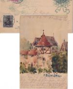 DR - 2x75 Pfg. Germania Karte Reichenau (Baden) - Berlin 23.7.22 Aquarell !