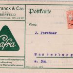 DR - 7 1/2 Pfg. Germania Fernkarte Elberfeld 17.5.18 Custos Portokontrolle !