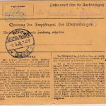 DR - 2x1 M. Reichspostamt Paketkarte Mannheim-Feudenheim 3.9.20