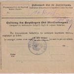DR - 2x1 M. Reichspostamt Paketkarte Zeitz - Memel 10.9.20