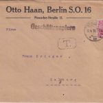 DR - 10 Pfg. Germania Geschäftspapiere n. ÖSTERREICH Berlin 12.4.18 Nachporto