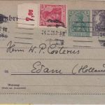 DR - 15+5 Pfg. Germania Ganzsache+Zusatz Kartenbrief n. HOLLAND Berlin 24.2.20
