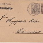 DR - 2 1/2 n. 3 Pfg. Germania Ganzsache Stuttgart - Cannstatt 22.4.19 - selten !