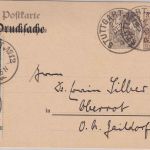 DR - 2 1/2 n. 3 Pfg. Germania Ganzsache+Zusatz Stuttgart 22.12.19 - selten !