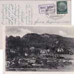 DR - Kurort Rathen Landpost-Ra2 Karte Bahnpost Dresden Bodenbach Zug 437 1938