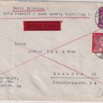 DR - 40 Pfg. Hindenburg ua.a. Eilbrief Zwickau - Dresden 1941