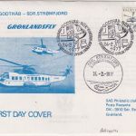 Grönland - Stromfjord Gronlandsfly 1977 Helikopterpost Schmuckkuvert m. Inhalt