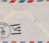 USA - Chicago Helicopter 1st-Flight AM96 Luftpostbrief n. San Diego 8.10.1949