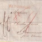 Baden/Belgien - R1 Heidelberg (18.6.1816) roter L1 Portobrief n. Francomont
