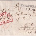 Baden/Bayern - Mannheim 6. OCT (1843) L2 Auslagenbrief n. Guttenberg