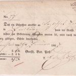 Baden - Tiefenstein (Postablage !) 1867 Aufgabeschein f. Chargebrief n. Freiburg