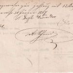 Baden - Tiefenstein (Postablage !) 1867 Aufgabeschein f. Chargebrief n. Freiburg