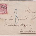 Baden - 3 Kr. Ausg. 1862 unterfrankierter Brief K2 Baden 4. MRZ (1857) Nachporto
