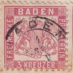 Baden - 3 Kr. Ausg. 1862 unterfrankierter Brief K2 Baden 4. MRZ (1857) Nachporto