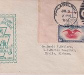 USA - 1st Experimental Rotary Wing Air Mail Flight Philadelphia - Mobile 6.7.39