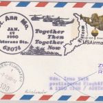 USA - St. Ann Mo. Veterans Sta. Vietnam Helicopter SST Luftpostkarte n. AT 1980