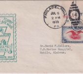 USA - 1st Experimental Rotary Wing Air Mail Flight Philadelphia - Mobile 6.7.39