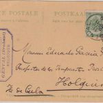 Belgien - 5 C. Wappen Ganzsache+Zusatz n. CUBA Genval - Holguin 1910