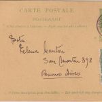 Belgien - 5 C. Wappen Ganzsache+Zusatz n. ARGENTINIEN Ostende 1909