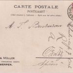 Belgien - 10 C. Leopold II. Karte n. SPANIEN Anvers - Cadiz 1905