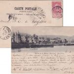 Belgien - 10 C. Leopold II. Karte n. CHILE Jambes - San Clemente 1903