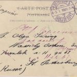 Belgien - 5 C. Wappen Drucksachenkarte n. RUSSLAND Gand - St. Petersburg 1901