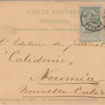 Belgien - 5 C. Wappen Ganzsache+Zusatz n. NEUKALEDONIEN Bruxelles - Noumea