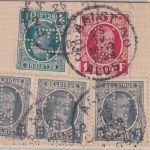 Belgien - 2+1 Fr.+3x5 C. Albert I. Paketanhänger/Muster ohne Wert Alost 1929
