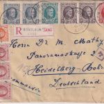 Belgien - 30 C. Albert I. u.a. Einschreibebrief Borgloon-Looz - Heidelberg 1923