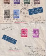 Belgien - Tuberkulose 1936 Satz/ 2Luftpostbriefe Thienen/Liege 1.1.1937
