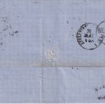 Belgien - 40 C. Leopold I. Brief n. IRLAND Banhpost Ra1 Anvers + Nord N1 1863