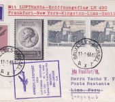 Belgien - Lufthansa Firstflight FFM Lima Zuleitung Brüssel 1966