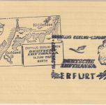 Belgien - DDR-Lufthansa Erstflug Erfurt Barth Zuleitungspost Brüssel 1957