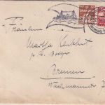 Dänemark - 15 Ö. Kogge u.a. Schiffspostbrief Dansk Søpost Warnemünde Gedser 1931